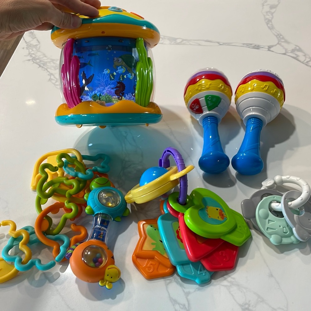 Lot of baby toys